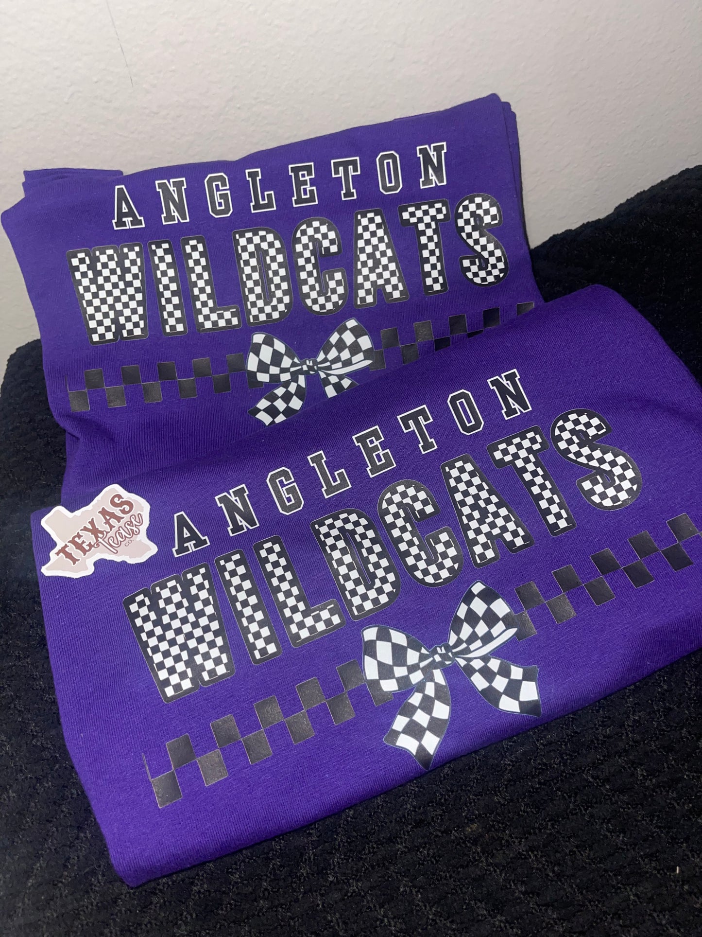 Angleton Wildcats Checkered Tee