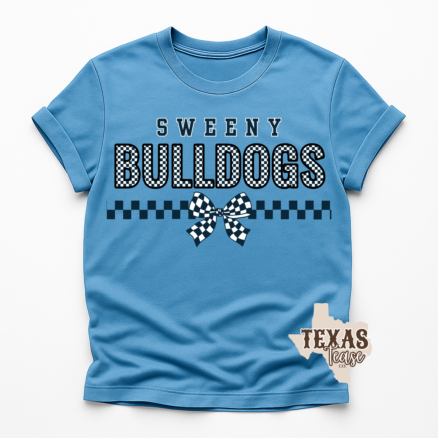 Sweeny Bulldogs Checkered Tee