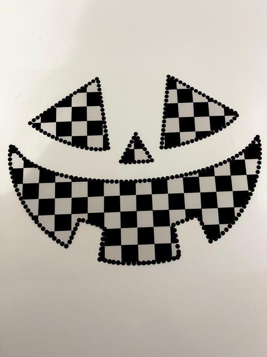 DTF Transfer - Checkered Jack o Lantern