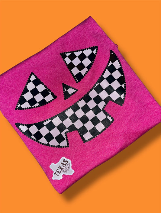 Checkered Jack-O-Lantern Tee