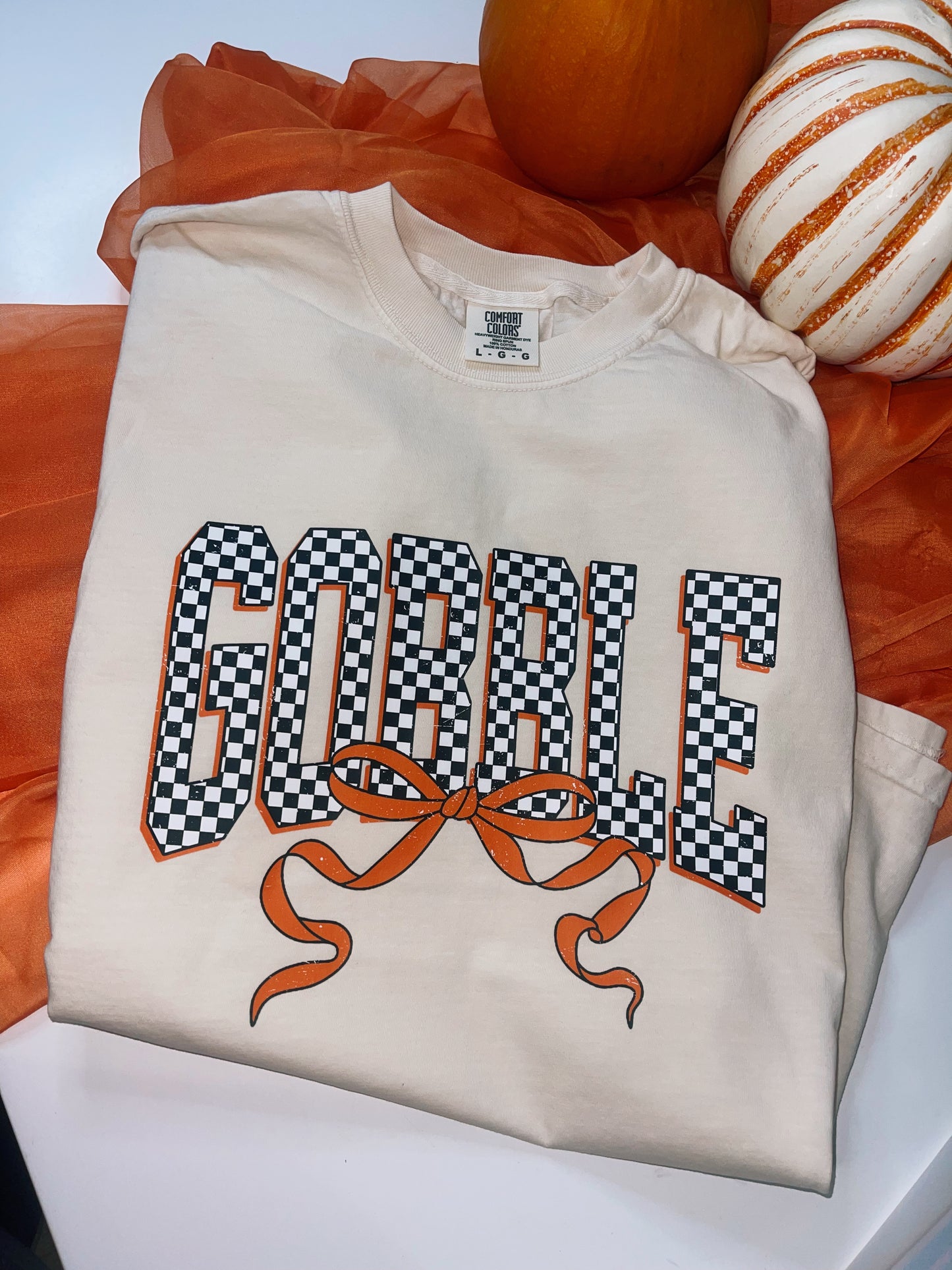 Coquette Checkered Gobble - CC Tee