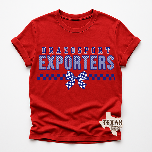 Brazosport Exporters Checkered Tee