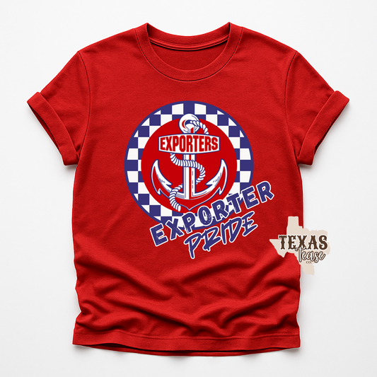 Brazosport Exporters Checkered Pride Tee