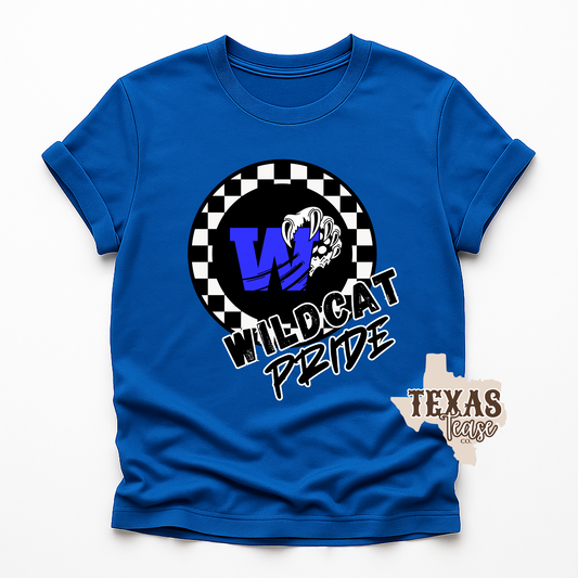 Westbrook Wildcat Checkered Pride Tee