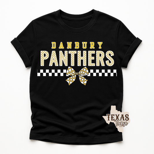 Danbury Panthers Checkered Tee