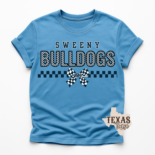 Sweeny Bulldogs Checkered Tee